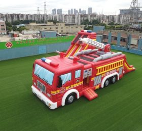 T6-6835 Playground Inflável com Tema de Caminhão de Bombeiros