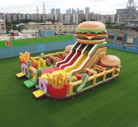 T6-6843 Parque Infantil Inflável com Tema de Hambúrguer