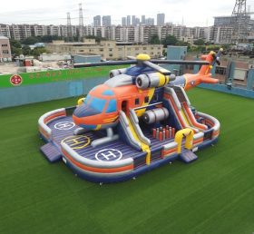 T6-6844 Parque Infantil Inflável com Tema de Helicóptero