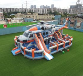 T6-6846 Parque Infantil Inflável com Tema de Helicóptero