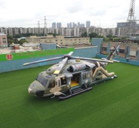 T6-6848 Parque Infantil Inflável com Tema de Helicóptero