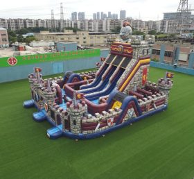 T6-6850 Playground Inflável com Tema de Cavaleiro