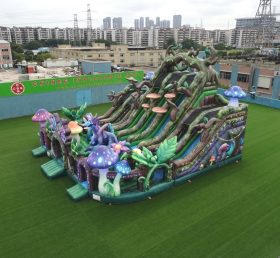 T6-6851 Parque Infantil Insuflável com Tema de Floresta Mágica