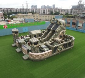 T6-6852 Playground Inflável com Tema Estilo Militar