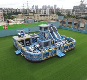 T6-6859 Parque Infantil Inflável com Tema de Estação de Polícia