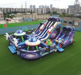 T6-6869 Parque Infantil Insuflável com Tema Espacial