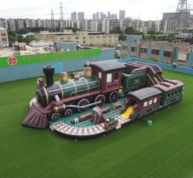T6-6875 Parque Infantil Inflável com Tema de Trem