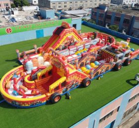CR2-490 Curso de Obstáculos Inflável Gigante Temático Blaze Monster Corrida Desafiadora