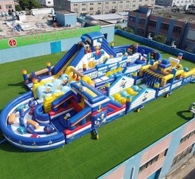 CR2-492 Pista de Obstáculos Inflável Gigante com Tema do Pato Donald Corrida Desafiadora