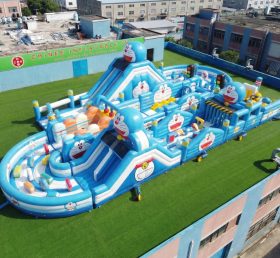 CR2-493 Curso de Obstáculos Inflável Gigante Temático Doraemon Corrida Desafiadora