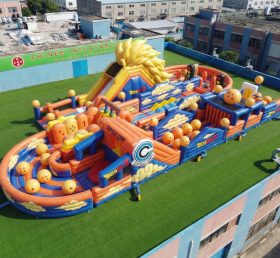 CR2-495 Curso de Obstáculos Inflável Gigante com Tema Dragon Ball Corrida Desafiante
