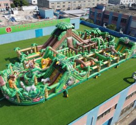 CR2-500 Curso de Obstáculos Inflável Gigante com Tema de Selva Corrida Desafiadora