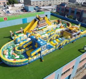 CR2-505 Pista de Obstáculos Inflável Gigante Tema Minions Corrida Desafiadora