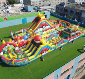 CR2-511 Pista de Obstáculos Inflável Gigante com Tema de Pokémon Corrida Desafiadora