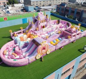CR2-513 Tema Festas de Princesas Grande Curso de Obstáculos Inflável Corrida Desafiadora