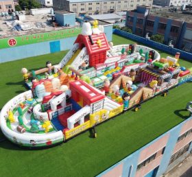 CR2-515 Curso de Obstáculos Inflável Gigante com Tema Snoopy Corrida Desafiadora