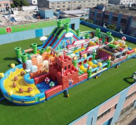 CR2-523 Curso de Obstáculos Inflável Gigante com Tema Super Mario Corrida Desafiadora
