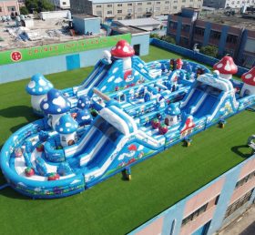 CR2-529 Tema dos Smurfs Grande Percurso de Obstáculos Inflável Desafiador