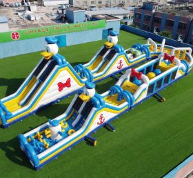 CR2-550 Pista de Obstáculos Inflável Gigante com Tema do Pato Donald Corrida Desafiadora