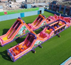 CR2-552 Pista de Obstáculos Inflável Gigante com Tema da Dora Corrida Desafiadora
