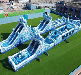 CR2-556 Curso de Obstáculos Inflável Gigante com Tema Frozen Corrida Desafiadora