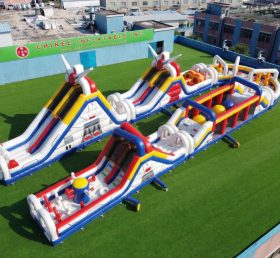 CR2-560 Pista de Obstáculos Gigante Inflável com Tema Gundam Corrida Desafiadora