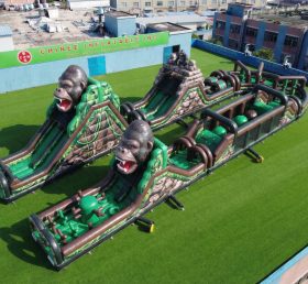 CR2-563 Pista de Obstáculos Gigante Inflável com Tema King Kong Corrida Desafiadora