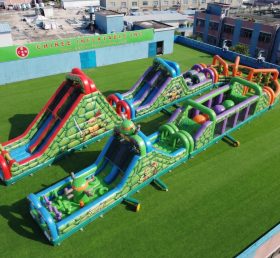 CR2-577 Pista de Obstáculos Gigante Inflável com Tema das Tartarugas Ninja Corrida Desafiadora