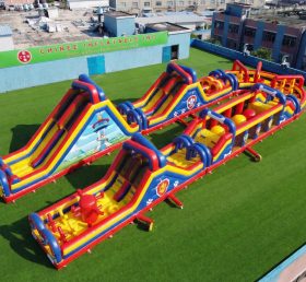 CR2-578 Pista de Obstáculos Inflável Gigante com Tema Patrulha Canina Corrida Desafiadora