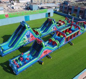 CR2-580 Percurso de Obstáculos Gigante Inflável com Tema PJ Masks Corrida Desafiadora