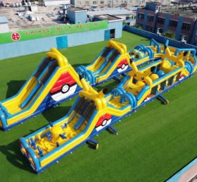 CR2-581 Curso de Obstáculos Inflável Gigante com Tema Pokémon Corrida Desafiadora