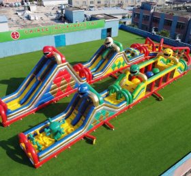 CR2-583 Pista de Obstáculos Gigante Inflável com Tema Power Rangers Corrida Desafiante