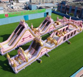 CR2-584 Tema Festa das Princesas Grande Pista de Obstáculos Inflável Corrida Desafiadora