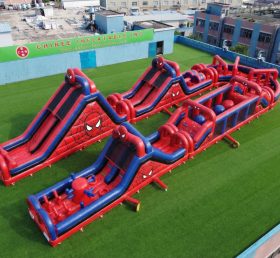 CR2-593 Curso de Obstáculos Inflável Gigante com Tema do Homem-Aranha Corrida Desafiadora