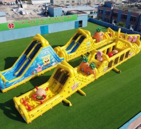 CR2-594 Corrida Desafiadora de Obstáculos Gigantes Infláveis com Tema Bob Esponja