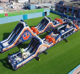 CR2-595 Pista de Obstáculos Gigante Inflável com Tema Star Wars Corrida Desafiadora
