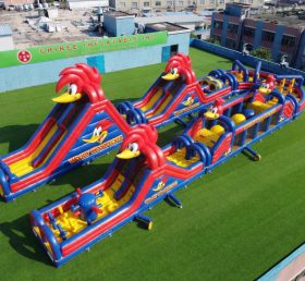 CR2-615 Pica-Pau Tema Gigante Curso de Obstáculos Inflável Corrida Desafiadora