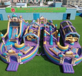 CR2-707 Curso de Obstáculos Inflável Gigante com Tema de Aladdin Corrida Desafiadora