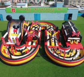 CR2-739 Tema Mickey & Minnie Gigante Curso de Obstáculos Inflável Corrida Desafiadora