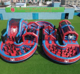CR2-756 Curso de Obstáculos Inflável Gigante com Tema do Homem-Aranha Corrida Desafiante