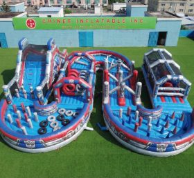 CR2-769 Pista de Obstáculos Inflável Gigante com Tema de Transformers Corrida Desafiadora