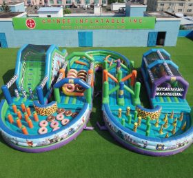 CR2-773 Curso de Obstáculos Inflável Gigante com Tema Zootopia Corrida Desafiante