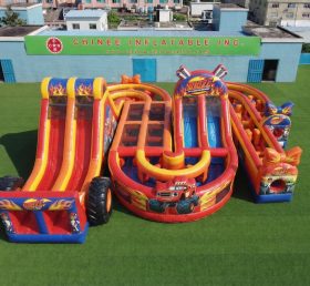 CR2-783 Pista de Obstáculos Inflável Gigante com Tema Monstro Blaze Corrida Desafiadora