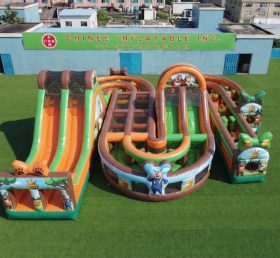 CR2-785 Curso de Obstáculos Inflável Gigante Temático dos Ursos Boonie Corrida Desafiadora