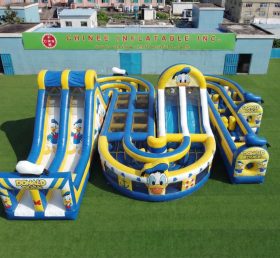 CR2-791 Curso de Obstáculos Gigante Inflável com Tema do Pato Donald Corrida Desafiadora