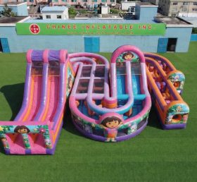 CR2-793 Corrida Desafiadora de Curso de Obstáculos Inflável Gigante com Tema Dora