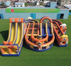 CR2-794 Curso de Obstáculos Gigante Inflável com Tema Dragon Ball Corrida Desafiadora