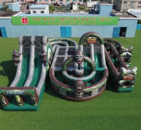CR2-804 Pista de Obstáculos Inflável Gigante Tema King Kong Corrida Desafiante