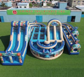 CR2-805 Tema Lilo & Stitch Curso de Obstáculos Inflável Gigante Corrida Desafiadora