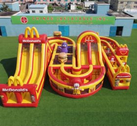 CR2-809 Percurso de Obstáculos Inflável Gigante com Tema McDonald Corrida Desafiadora